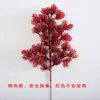 Estilo chinês arte floral em forma de galhos tuia bonsai folhas plásticas folhas de pinheiro cipreste galhos com folhas folhas de pinheiro fabricantes