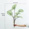 Hojas Verdes Artificiales Planta Pared de Plantas Decoración Suave Planta Artificial Hojas de Taro Hojas de Taro Coloridas