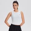 Chaleco Deportivo de Sensación Nude para Mujer, Transpirable, Alta Elasticidad, Top Casual sin Mangas para Correr, Ajustado para Yoga y Fitness en Verano