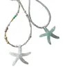 Colar de Estrela-do-Mar Dopamina Doce com Contas Estilo Férias na Praia Corrente de Clavícula Doce Cool Sexy de Alta Qualidade Versátil