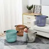 Cesta de Lavandería Transpirable Hueca para el Hogar con Asa, Cesta de Almacenamiento de Ropa de Gran Capacidad, Solución de Almacenamiento de Ropa Sucia para el Baño