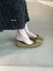 Zapatos Planos de Ballet Estilo Francés, Zapatos para Commuter de Mujer, Zapatos de Noche Vintage de Gamuza con Lazo, Primavera y Otoño 2025