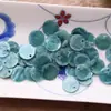 Colgante de Disco con Concha de Espejo de Colores Lámpara de Cortina Delgada Campana de Viento Decoración Bolsas Pendientes Accesorios Materiales Hechos a Mano