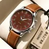 Reloj Casual Nuevo para Hombre 2026, Reloj Luminoso de Alta Gama de Moda, Reloj de Pulsera de Cuarzo para Hombre con Correa de Cuero al por Mayor