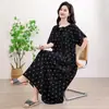 Pijamas para Mujer Verano Mediana Edad y Adulto Mayor Camisón de Algodón Seda Se Puede Usar Afuera en Verano para Madres Talla Extra Talla Grande Falda de Algodón Artificial