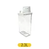 Frasco de Almacenamiento Sellado Transparente con Taza Medidora, Caja de Almacenamiento a Prueba de Humedad y Fugas para Detergente de Lavandería, Frasco de Almacenamiento para Comida de Mascotas, Múltiples Especificaciones