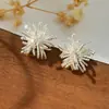 Pendientes de Plata de Ley 925 con Forma de Flor de Diente de León para Mujer 2025 Nuevo Diseño de Nicho Pendientes de Lujo Accesible Pendientes de Gama Alta