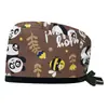 AliExpress Gorro Quirúrgico de Algodón Estampado Ajustable para Mujeres con Cabello Largo Bolsa para el Cabello Dentista Clínica Dental Gorro Opaco Hombres