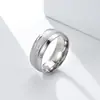 Anillo de moda europeo y americano de acero de titanio, nuevo artículo popular de TikTok, biselado con arena, estilo estrellado, joyería de acero inoxidable al por mayor
