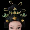 Yingyi Joyería DIY Estilo Tang Belleza Nacional Conjunto de Esmalte Azul Estilo Princesa Corona de Pelo Estilo Antiguo Hanfu Materiales para Accesorios de Cabello
