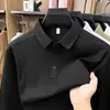 Camisa POLO de manga larga transfronteriza del sudeste asiático, camiseta básica casual de negocios para otoño e invierno, camiseta de cuello alto antibacteriana de alta gama para hombre