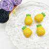 Bonito cara brilhante morango abacaxi cereja frutas resina joias acessórios creme gel cabelo clipe diy material atacado