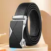 Cinturón de Cuero Puro de Primera Capa para Hombre, Cuero Genuino Sin Hebilla, Hebilla Automática Nueva, Cinturón Versátil de Alta Gama para Pantalones
