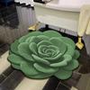 Alfombra de baño morada de fuego de buena suerte, alfombra absorbente con forma tridimensional 3D, alfombra de flores, alfombra de tierra de diatomeas para baño, secado rápido