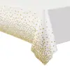 Mantel PEVA Foundation Punto Dorado 137*274cm Impermeable y a Prueba de Aceite para Fiesta, Vacaciones, Picnic