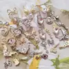 Colgante de lazo de amor de网红 aleación joyería para uñas cadena de borlas murciélago de Halloween decoración de uñas venta al por mayor