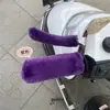 Cubierta de Manillar Eléctrica con Batería Forrada de Lana de Invierno Cálida a Prueba de Frío Universal para Motocicleta de Tres Ruedas Bicicleta Cubierta de Manillar Esponjosa