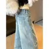 Jeans Azul Fluido em Formato de Pera Controle de Barriga Versátil Confortável Fashion Slimming Cintura Alta Cobre os Quadris Calças de Pernas Retas