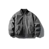 Roupa Vintage 25 Inverno Roupa de Trabalho Americana Cor Blocada Retro Gola Reversível Jaqueta de Algodão para Homens Tendência Jovem Solta Quente Casaco