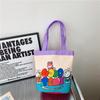 Bolsa de Mano de Lona con Ilustración Infantil Linda al por Mayor Estilo Coreano Estilo Niña Bolso Cubo Bolsa de Almuerzo para Mamá
