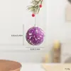Novo ornamento de árvore de Natal de bola de espuma roxa de 8CM, decoração de cena de Natal, bola pendurada para vitrine de shopping