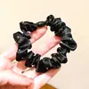 Elástico de Cabelo Hot-fix com Strass Acetinado Melaleuca Estilo Coreano Corda de Cabelo de Intestino Grosso Acessórios de Cabelo de Alto Padrão para Mulheres Acessórios de Cabelo Corda de Cabelo de Alto Padrão para Mulheres