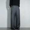 Moda Otoñal Simple Caída de Tela Pantalones Rectos de Gama Alta Estilo Coreano para Hombre Modernos Sueltos Versátiles Casuales Pantalones Largos Modernos