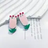 Lindas Ilustraciones de Flores Pequeñas Tridimensionales, Flores Pequeñas Infantiles, Accesorios de Parche Acrílico, Materiales para Pendientes Hechos a Mano DIY al por Mayor