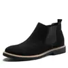 2019 Aliexpress Amazon Transfronterizo Éxito Botines Chelsea Cortos de Otoño e Invierno Zapatos de Algodón Cálidos de Moda Botas de Hombre Zapatos de Cuero Casuales