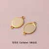 Colgante Redondo Ovalado con Borde Dorado Incrustado que Conserva el Color Ojo de Gato Accesorios para Pendientes Pulsera Joyería DIY