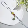Moneda de Cobre Cadena de Loto Colgante para Teléfono Móvil Llavero Semi-Terminado Cordón Estilo Chino Hecho a Mano DIY Colgante para Cadena de Teléfono Móvil