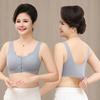 Hebilla de Apertura Frontal Madre Mediana Edad y Anciana Ropa Interior Sin Costuras de Seda de Hielo Sujetador Delgado Sin Aros Chaleco Sujetador Talla Grande Ropa Interior