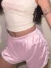 Pantalones cortos deportivos de verano para mujer, estilo europeo y americano, sedosos y sexys, para yoga, informales.