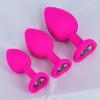 Venta al por mayor de tapón anal posterior de silicona en forma de corazón con varios patrones de lentejuelas, juguetes alternativos, productos sexuales para adultos, apoyo para la generación de cabello.