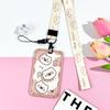 Tarjetero de encaje creativo para campus, funda protectora para tarjetas bancarias, tarjetas de identificación, tarjetas de comida para estudiantes, control de acceso a la sala de tarjetas, cordón