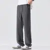 Calças Explorador Masculinas Nova Estilo Primavera e Verão Lyocell Masculinas Casuais Largas com Efeito de Caimento Calças Longas Masculinas Retas de Perna Larga