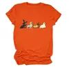 Amazon eBay Tienda Independiente Linda y Divertida Versátil para Mujer Perro Salchicha Fantasma Cuello Redondo Manga Corta Camiseta