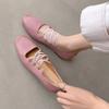 Sapatos Mary Jane com Tira Cruzada de Couro Bovino de Primeira Camada Estáveis e que Não Caem Outono 2025 Aumento Interno Salto Baixo Bico Redondo Couro Genuíno para Mulheres
