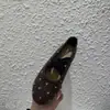 Sapatos Mary Jane de Bolinhas para Aumentar a Altura Femininos, Sapatos de Salto Baixo Únicos com Laço, Bico Quadrado, Sapatilhas Confortáveis e Versáteis