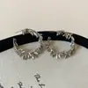 Pendientes de borla con hojas en forma de C de aguja plateada, diseño de moda, pendientes de estilo frío, pendientes de personalidad nicho con sentido de madurez, venta al por mayor