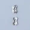 Cuentas Espaciadoras Pequeñas de Vajra y Mazo de Plata Esterlina S925, Accesorio para Pulsera Bodhi DIY de Herramienta Ritual Estilo Retro Chino Tíbet