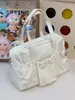 Bolsa tote de cordão estilo coreano, suave, fresca e doce, perfeita para meninas usarem em seus passeios diários e compras