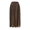 Pantalones nube de alta gama holgados de pierna ancha y caída estilo coreano, pantalones falda casual sueltos plisados con volantes finos de verano para mujer
