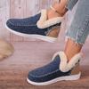 Comercio transfronterizo zapatos de algodón para mujer de talla grande 2024 invierno nuevo europeo y americano gamuza botas de nieve mujer 43 yardas