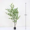 Planta Artificial Grande Nórdica de Interior Árbol Campanilla Japonesa Árbol Falso Planta en Maceta Decoración para Ventana de Casa de Huéspedes Planta Verde Falsa
