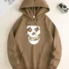 Sudadera con Estampado de Calavera, Sudadera para Hombre, Sudadera con Capucha Pulóver de Diseño Gráfico Casual para Hombre