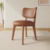 Silla de Comedor de Madera Maciza para Uso Doméstico, Silla Moderna Estilo Crema con Cojín Suave, Taburete de Comedor, Silla de Comedor con Respaldo de Lujo Ligero para Reuniones de Hotel para Adultos