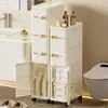 Gabinete Estrecho de 18 cm para Cocina del Hogar, Estante de Almacenamiento Impermeable para Baño, Gabinete de Almacenamiento Tipo Cajón