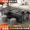 Mesa de café Kung Fu de pizarra Mesa de té y sillas simple y moderna Juego de té Juego de oficina Mesa de té integrada para el hogar Mesa de té