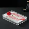 Caixa Longa Quadrada Transparente Loja de Hot Pot Prato de Floco de Neve e Gado Cozinha Criativa Japonesa Churrasco Prato de Gelo Sashimi Travessa de Frutos do Mar